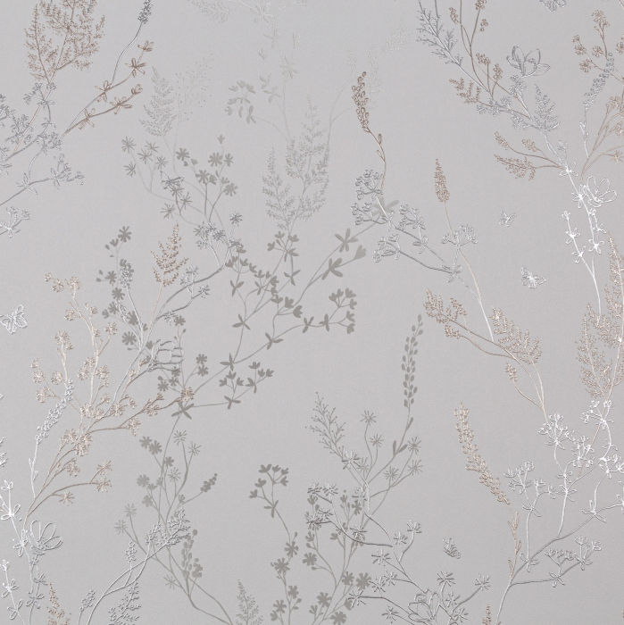 Обои с растительным узором в скандинавском стиле