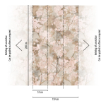 79248-4 Панно AS Creation 159*280, Ветвь бежево-розовая