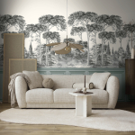 39954-1 Панно AS Creation 265*280, Монохромный лес и панели