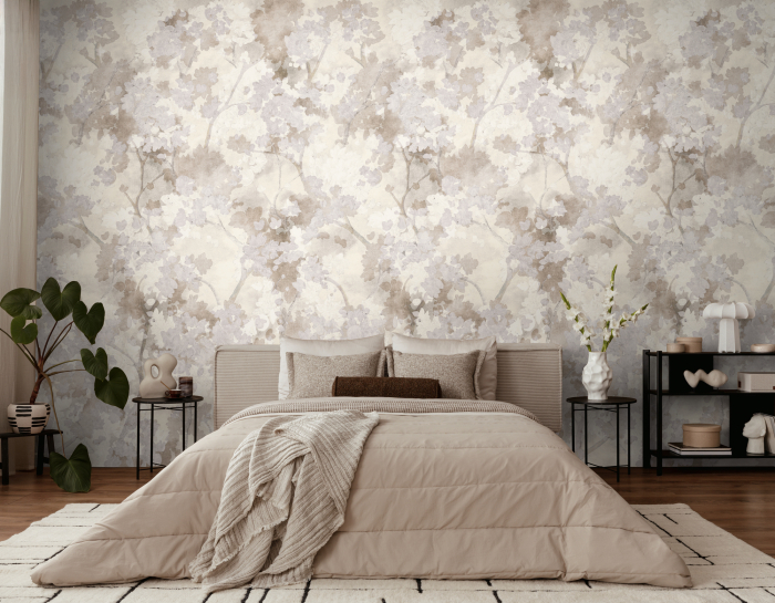 79248-5 Панно AS Creation 159*280, Ветвь бежево-серая